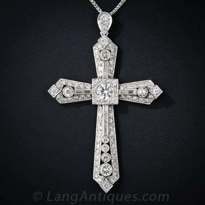 Platinum crucifix sale