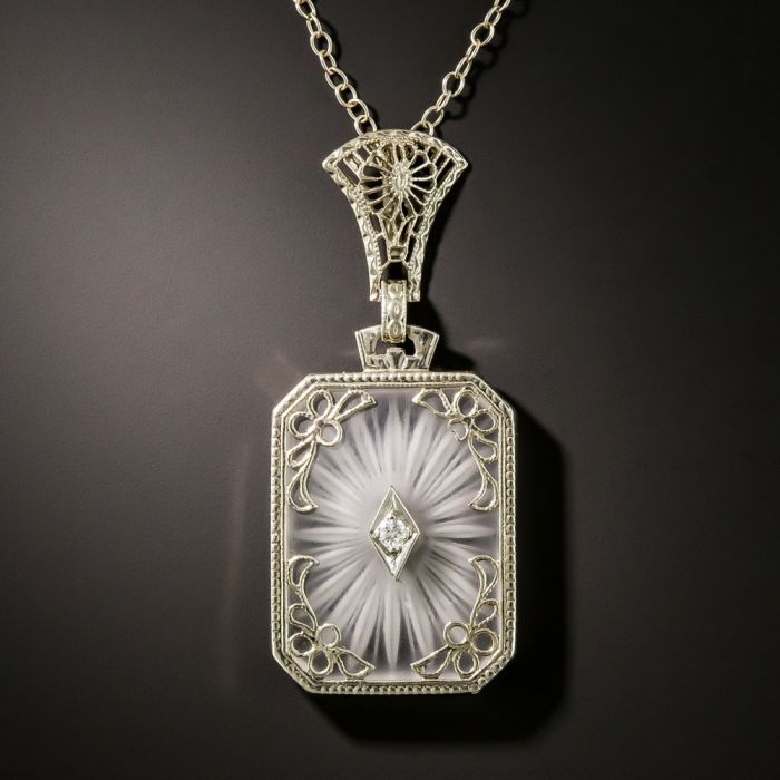 Rock Crystal Diamond Ruby Gold Sautoir Necklace | Ruby and diamond necklace,  Rock crystal pendant, Ancient jewelry