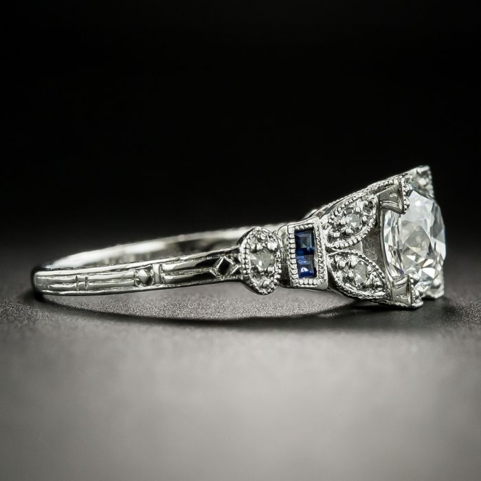 Sofia B. 14k White Gold Diamond Accent Aquamarine White Sapphire Vintage  Ring | Gemstone Rings | Jewelry & Watches | Shop The Exchange