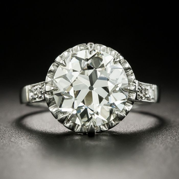 2.02ct Old European Cut and Pear Shape Diamond Ring | Hancocks London