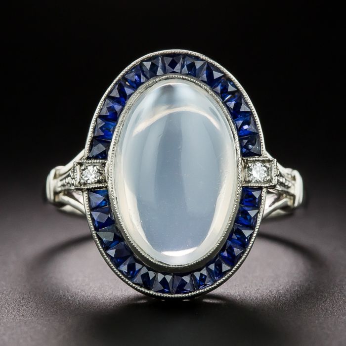 Buy Natural Moonstone Ringart Deco Moonstone Engagement Online in India -  Etsy
