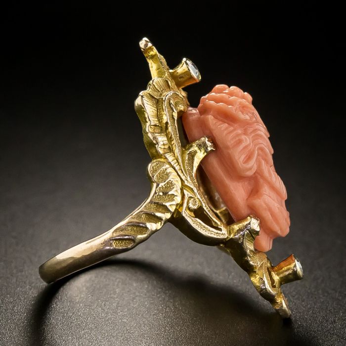 Cameo ring on sale with diamond