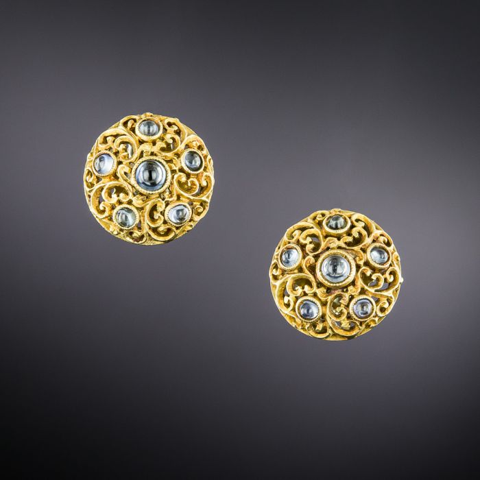 Arts and Crafts Era Moonstone Drop Earrings c.1890 – Lillicoco