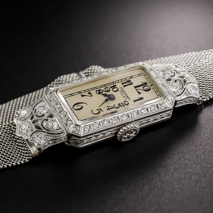 Audemars Piguet Platinum and Diamond Art Deco Watch