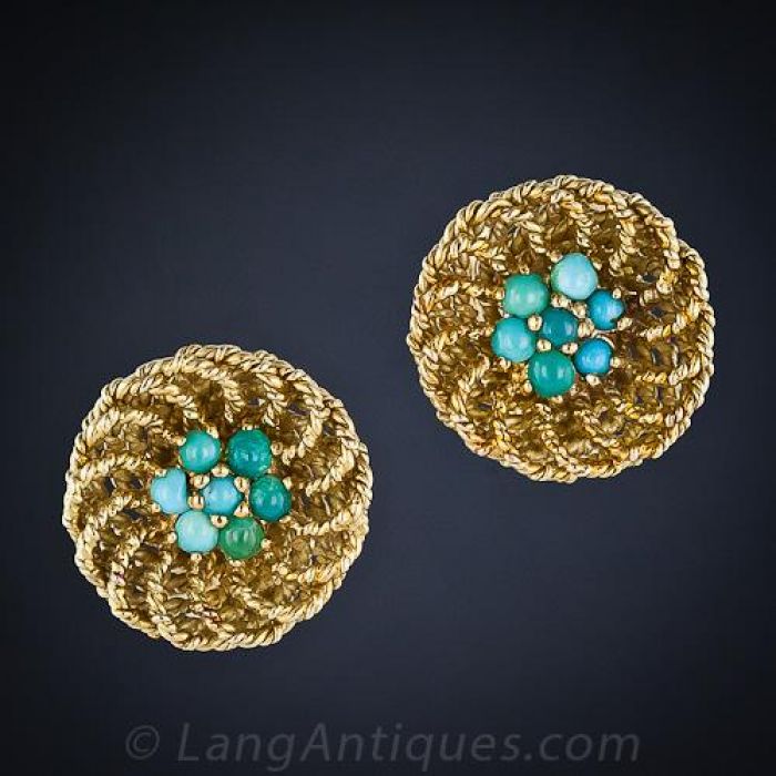 cartier turquoise earrings