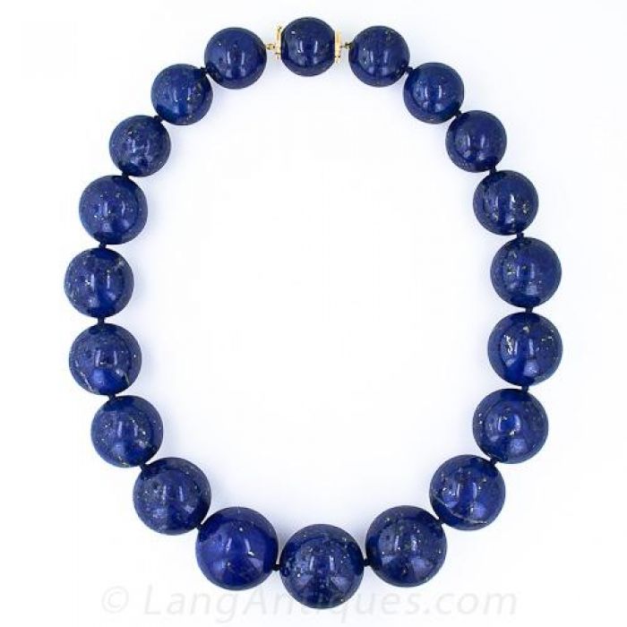 Lapis Lazuli 10mm Faceted Rondelle Knotted Necklace with Gold Plated S –  Beads of Paradise