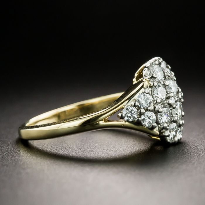 Jabel Oval Diamond Cluster Ring .93ctw