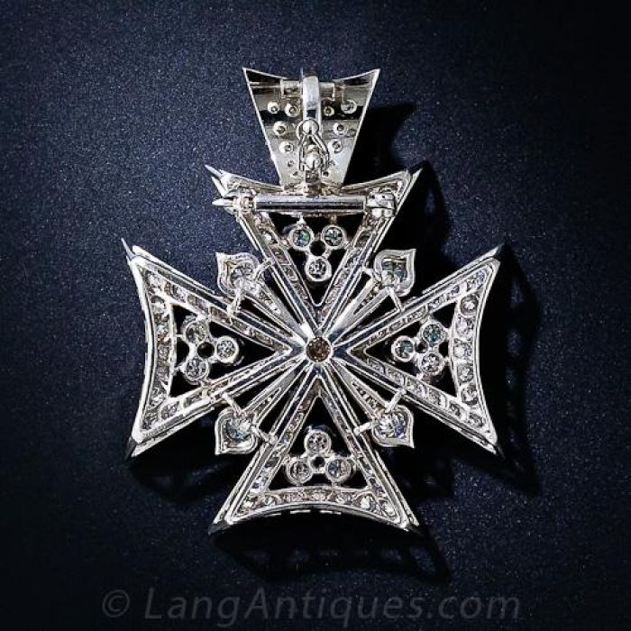 diamond maltese cross