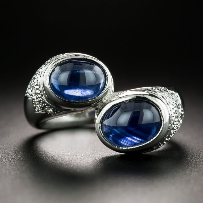 double cabochon sapphire and diamond ring 2 30 1 13193