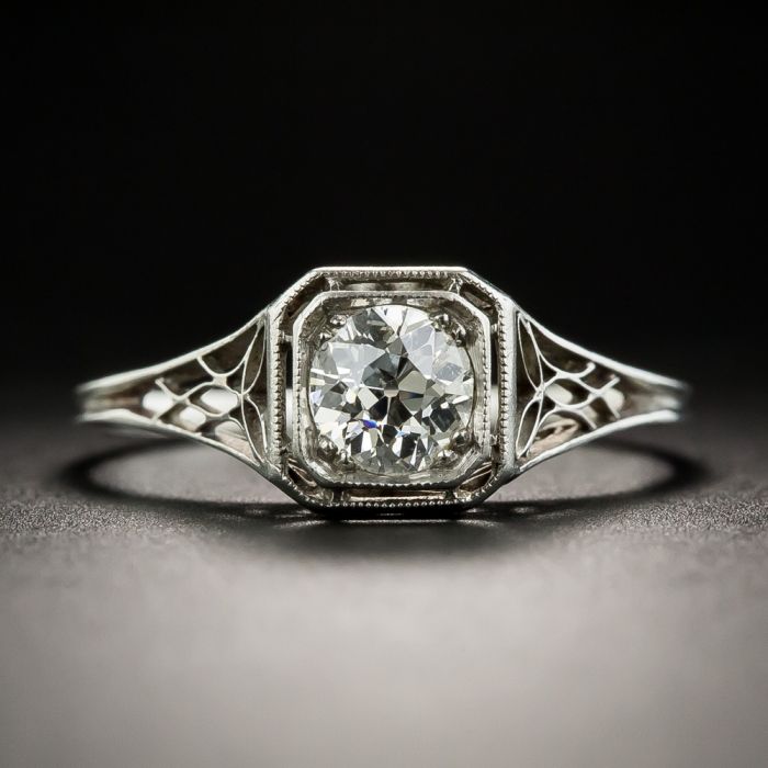 14K2 .50 CARAT TOTAL WEIGHT SI2 H-I DIAMOND ROUND ESTATE RING 4.0 GRAM –  Republic Jewelry & Collectibles