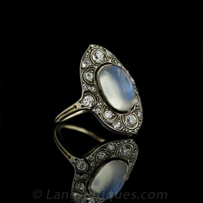 Edwardian on sale moonstone ring