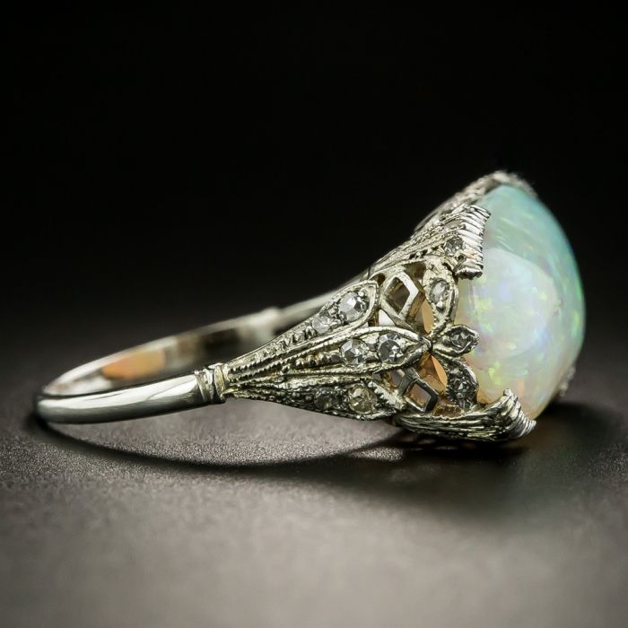Antique Victorian Natural Opal Solitaire Ring 7ct Opal – Laurelle Antique  Jewellery