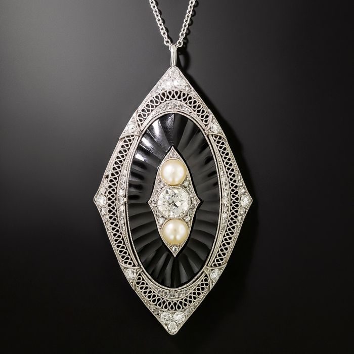 Cultured Pearl And Onyx Tassel Necklace Available For Immediate Sale At  Sotheby's