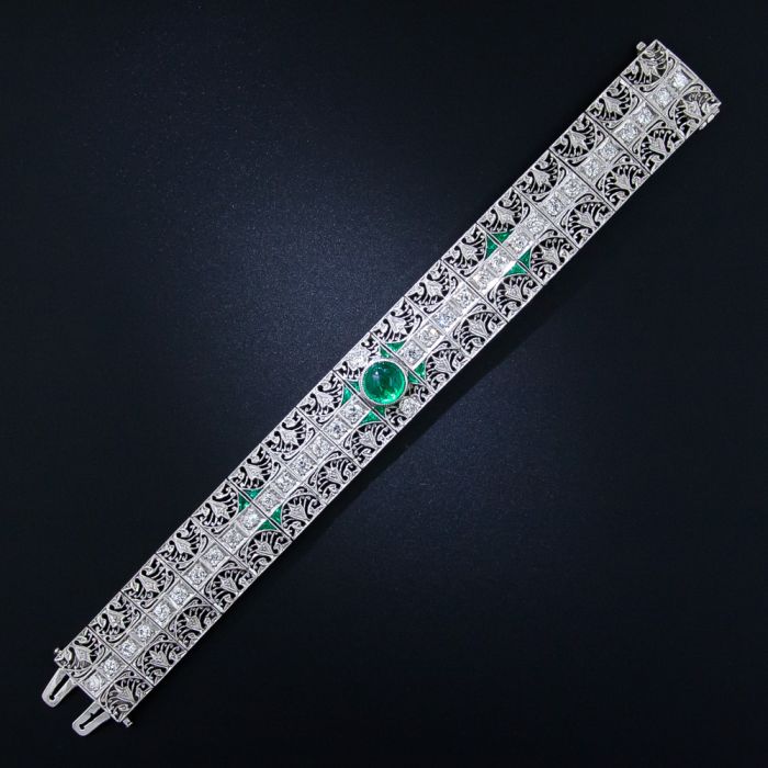 Platinum 2025 emerald bracelet