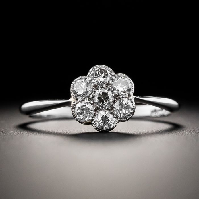 Platinum 0.50ct Diamond Flower Cluster Ring at Fraser Hart