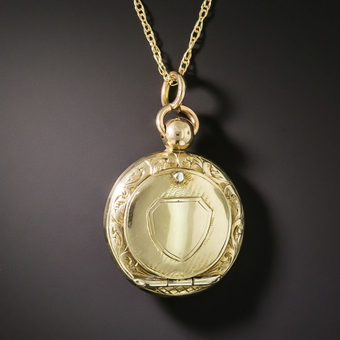 Vintage Engraved Opal Locket | Vintage Pendants | Jenny Jones Jewellery