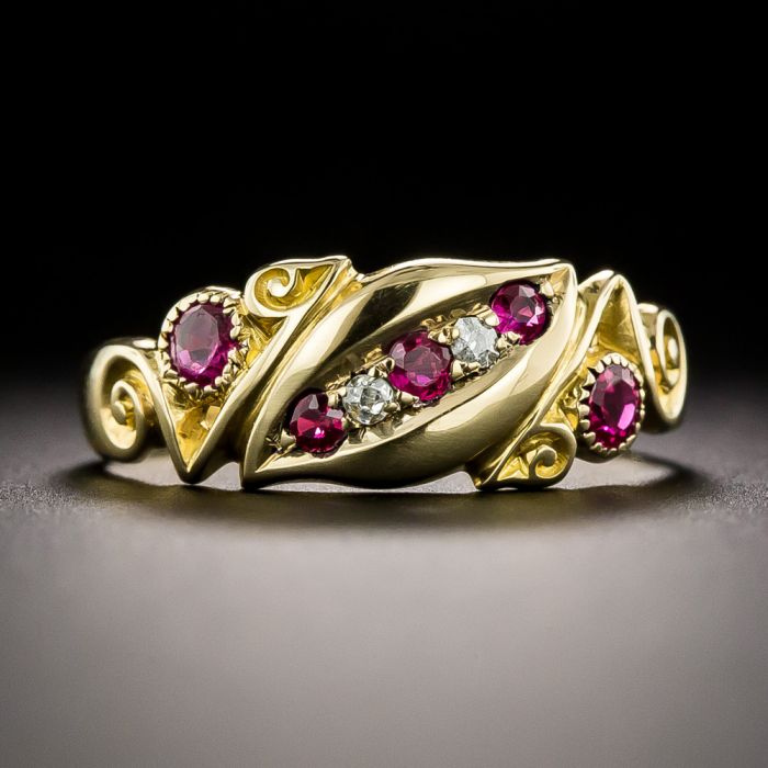 Victorian ruby and diamond ring store