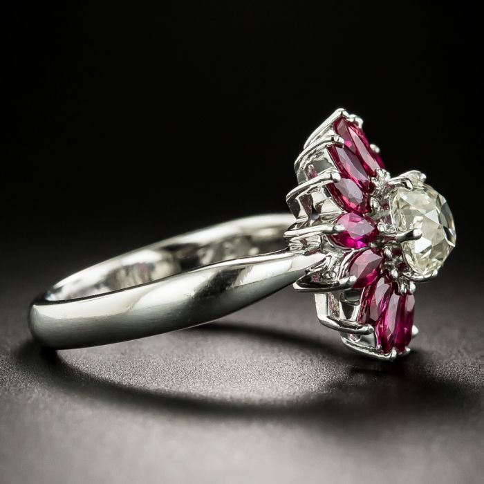 2.50 Ct Round Cut Diamond Flower Cluster Engagement Ring 14K White Gold  Finish | eBay
