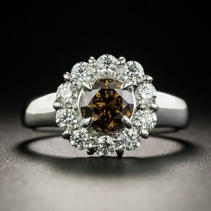 antique brown diamond ring