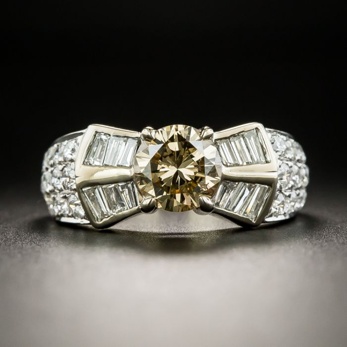 STUNNING ! 3.23 CARAT GARNET & 1/4 CARAT (30 PCS) DIAMOND 10KT SOLID GOLD  RING - Wholesalekings.com