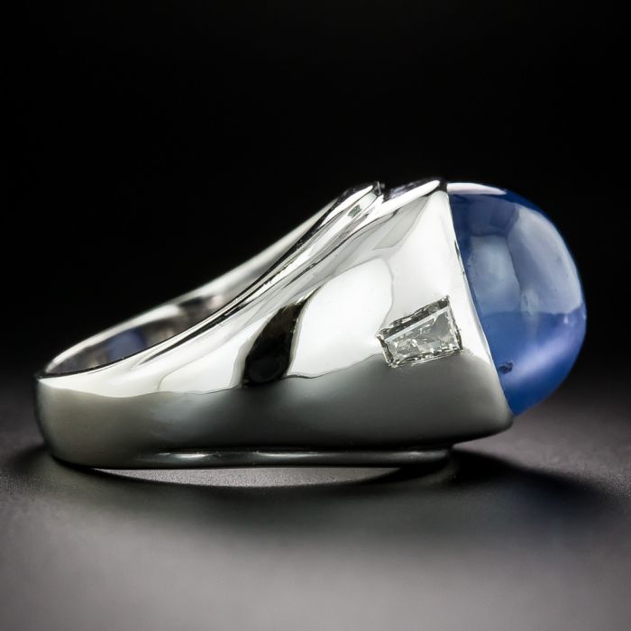 Estate 15.50 Carat Natural Blue Star Sapphire Ring - AGL