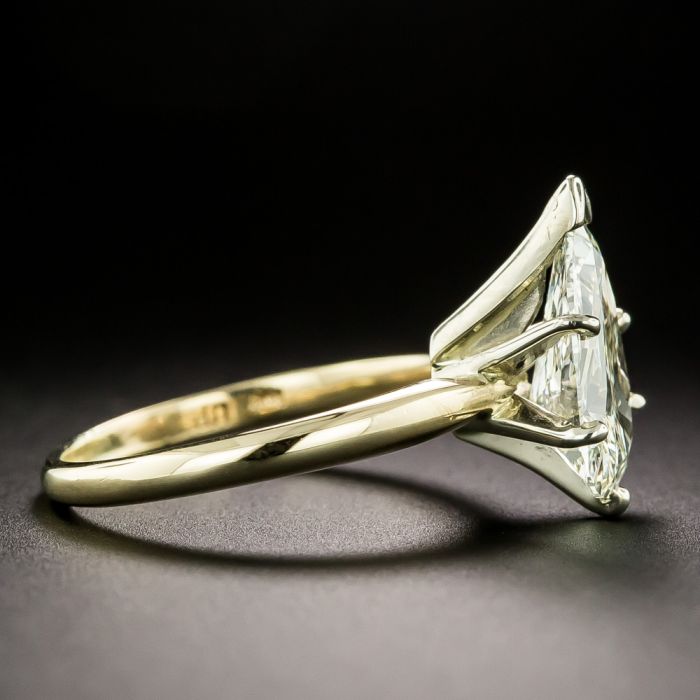 Estate 2.02 Carat Pear-Shaped Diamond Solitaire Ring - GIA L VVS1