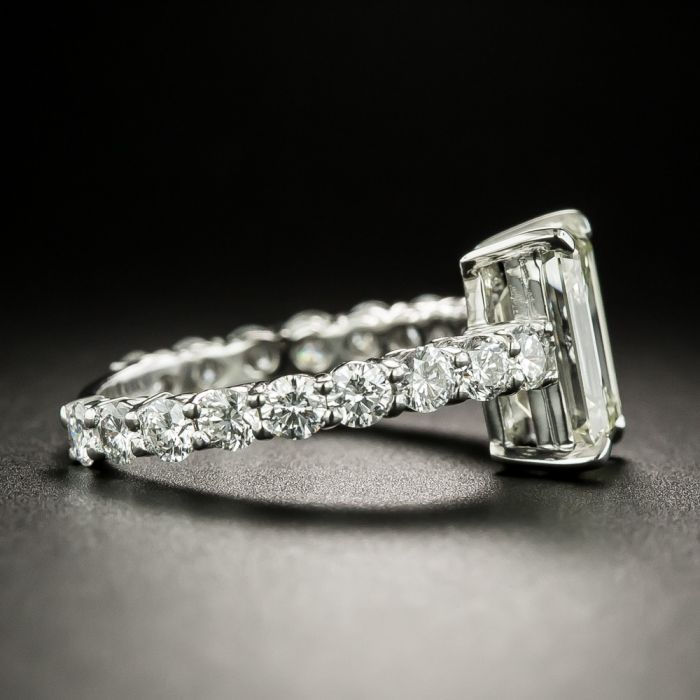 Geometric Engagement Ring with an Emerald Cut Diamond - OOAK – ARTEMER