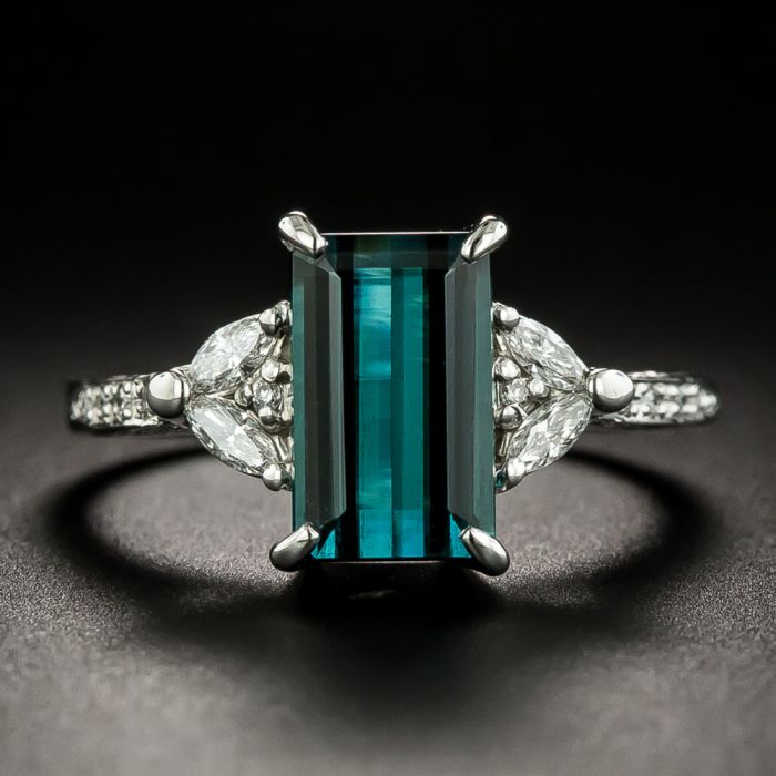 Indicolite Tourmaline & Diamond Ring — Tilghman Designs - Life Adorned