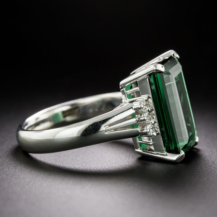 Paraiba Tourmaline Engagement Ring White Gold Emerald Cut Neon Blue Paraiba Tourmaline  Ring for Women Unique Ring Moissanite Trillions 6824 - Etsy