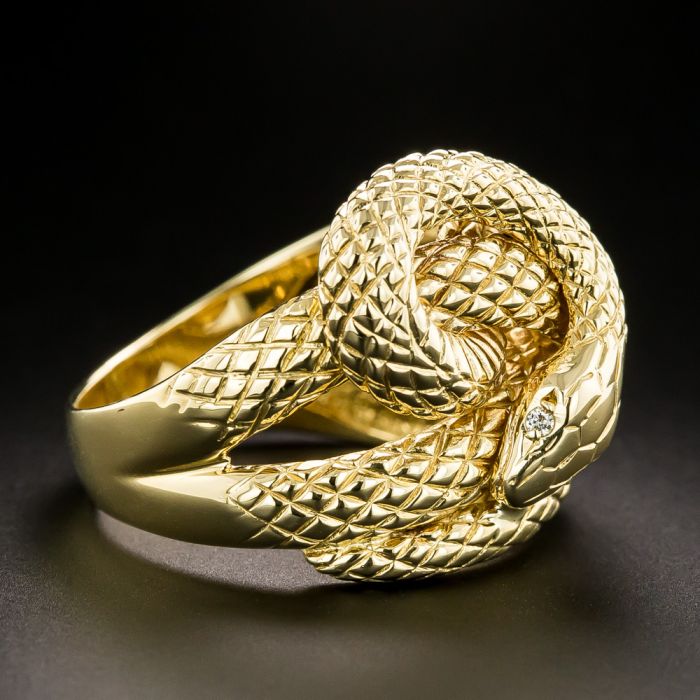 Coiled on sale snake ring