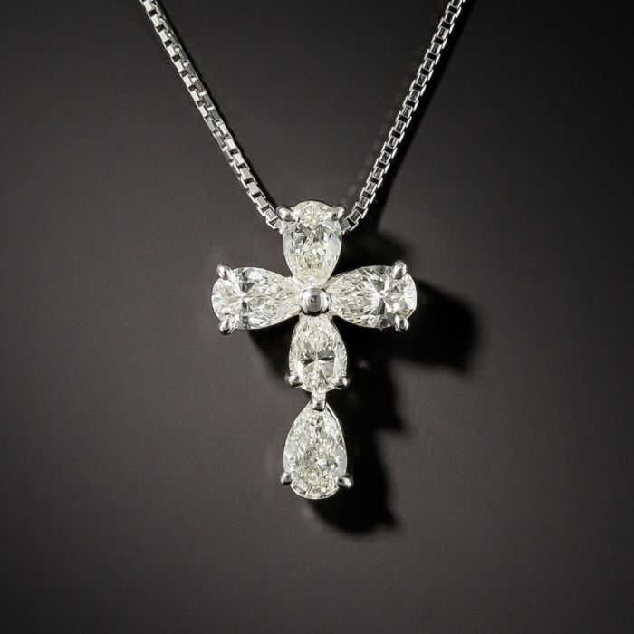 antique diamond cross pendant