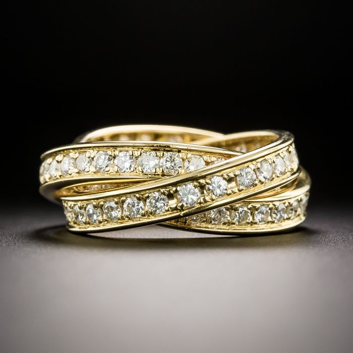 Estate Diamond Eternity Rolling Rings Size 4