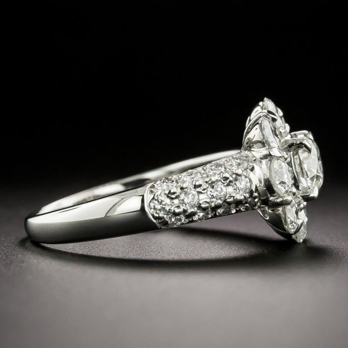 2Ct Round Cut Pink Sapphire Diamond Flower Engagement Ring 14K White Gold  Finish | eBay