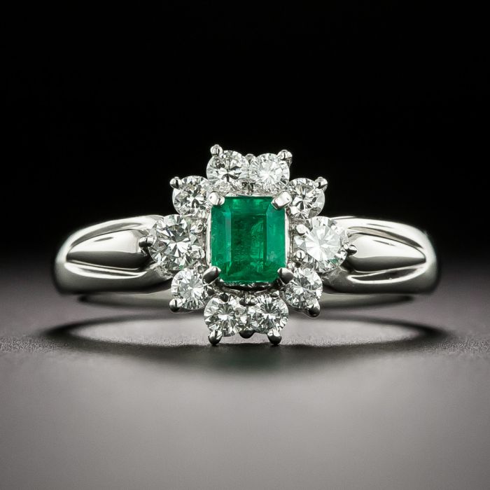 Petite emerald online ring