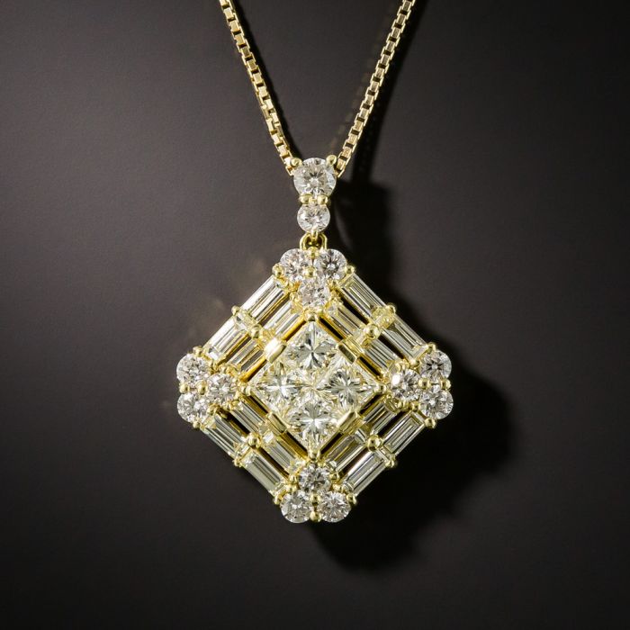Vintage Rhythm of Love Diamond Necklace - Diamonds in Rhythm Pendant