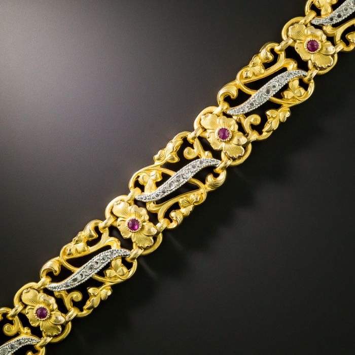 Embellished ornate ruby jewel cheap