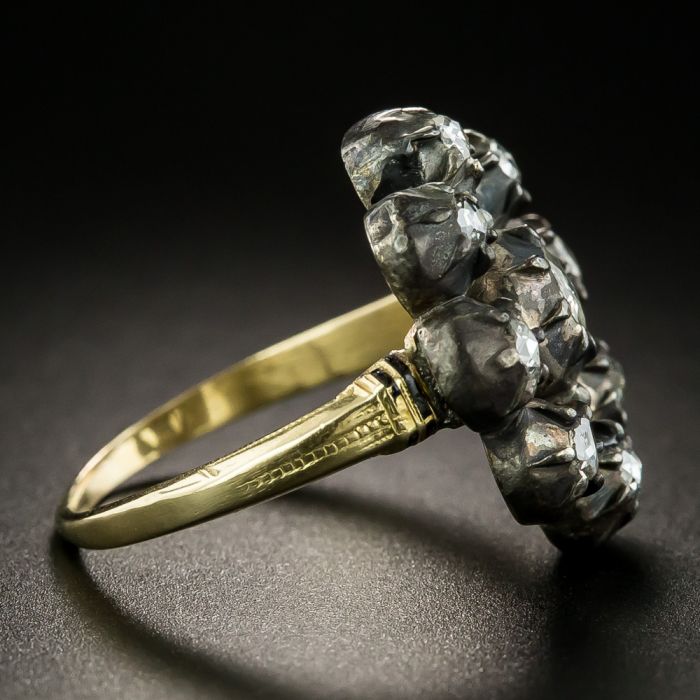 Antique Georgian Diamond and Garnet Giardinetti Ring - Trademark Antiques