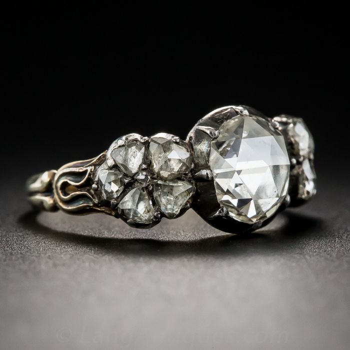 georgian style rose cut diamond ring 1 2 10 3 10344