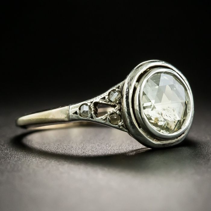 Antique rose cut diamond ring sale