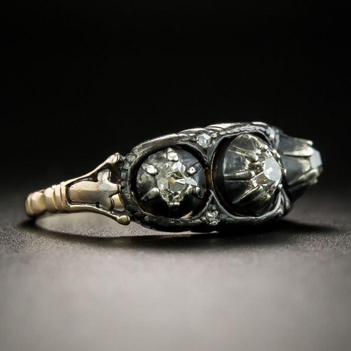 Late Georgian Antique 1ct Rose Cut Diamond Trilogy Ring - Jewellery  Discovery