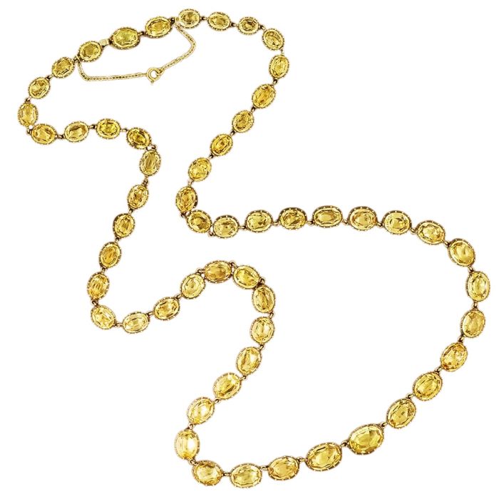 Georgian Topaz Rivi re Necklace Circa 1840