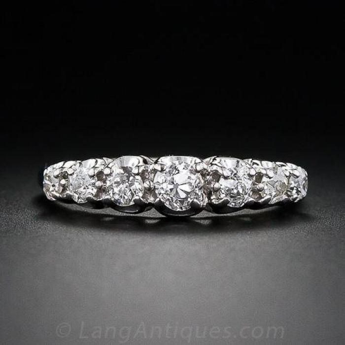 Graduated diamond wedding hotsell band