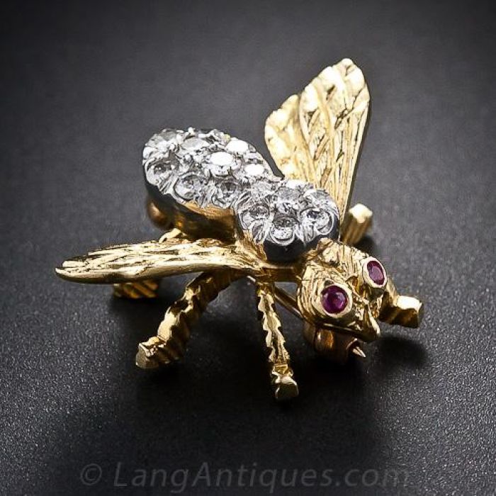 Diamond hot sale bee pin