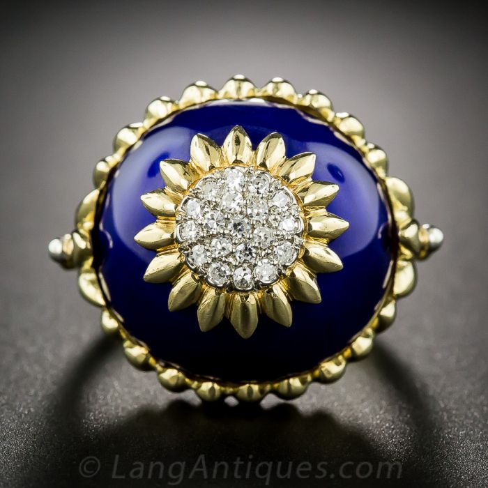 Italian Diamond Florentine Finish Dome Statement Ring in 18k Yellow Go – 31  Jewels Inc.