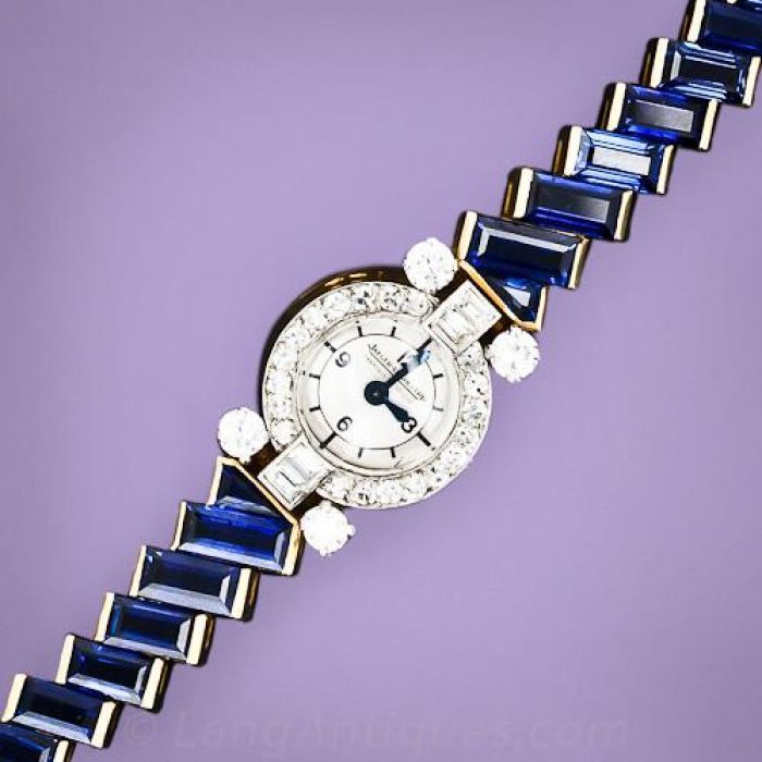 Jaeger LeCoultre Sapphire and Diamond Lady s Wristwatch