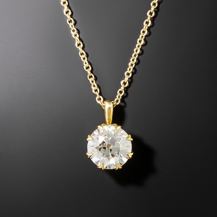1 1/2 Ct Diamond (1ct center) Halo Pendant 14k White Gold Necklace – Bliss  Diamond