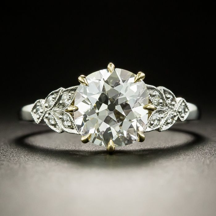 Adrienne old mine cut diamond engagement ring – The Vintage Ring Company
