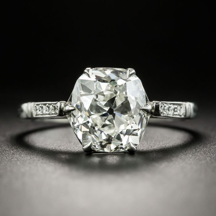 5.21 carat Cushion Cut Diamond Signature Wrap Engagement Ring | Lauren B  Jewelry