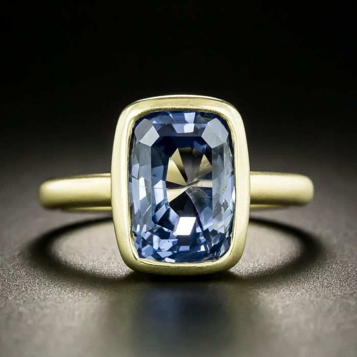 Art Deco 5.22 CTW Yellow Ceylon Sapphire Diamond 14 Karat Gold - Ruby Lane