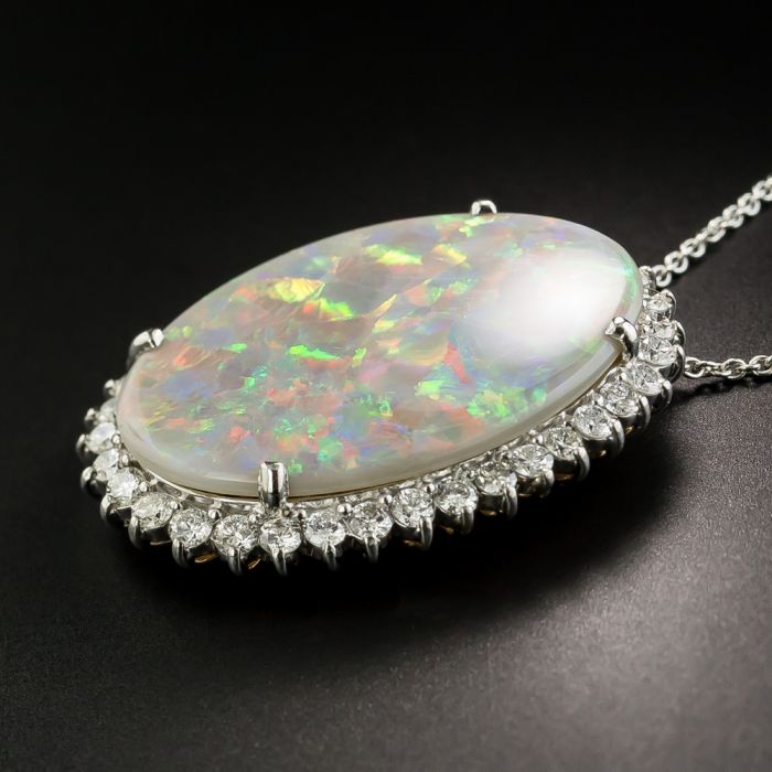 Sacred Opal Diamond Necklace | 14K Gold & Diamonds | One of a Kind – Porter  Lyons